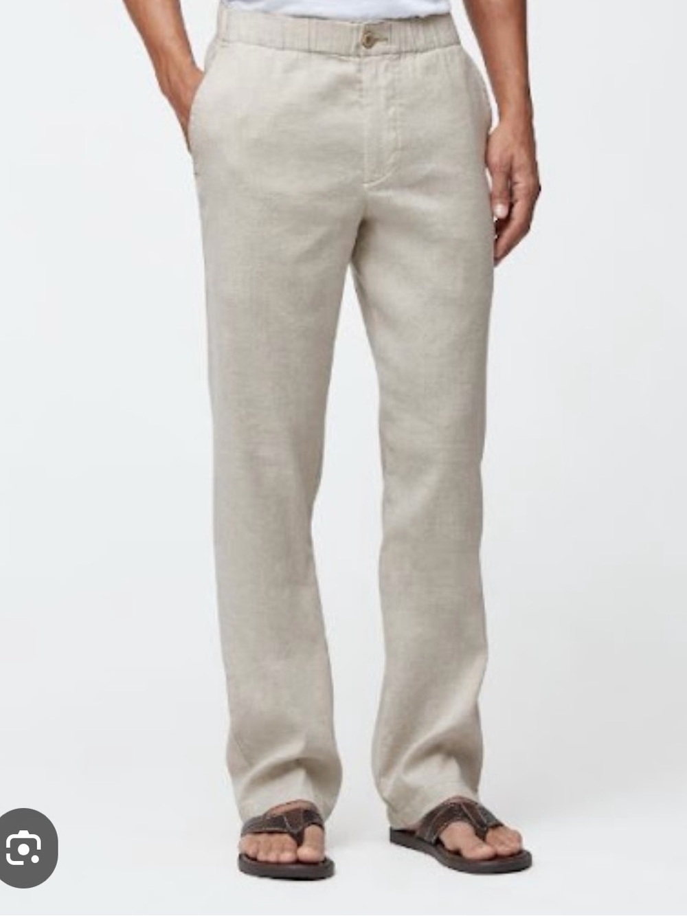 Tommy Bahama Relax 100% Linen Drawstring Pants Men’s Large Natural Beach Resort